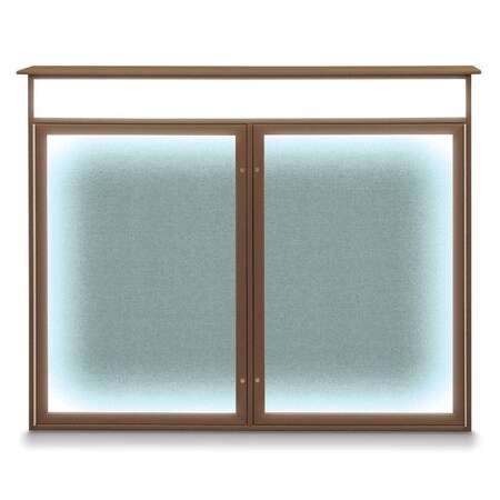 United Visual Products Open Faced Traditional Rounded Corkboard UV645ARC-GOLD-CINNABA